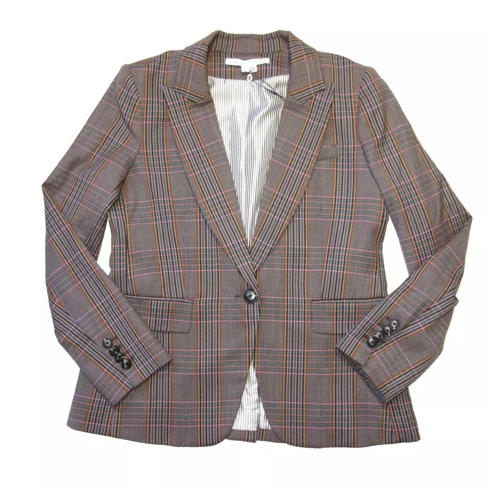 Veronica Beard Cutaway Dickey Jacket in Brown Multi